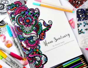 Henna Sactuary colouring book